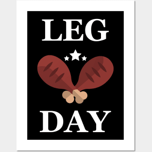 Leg Day Thanksgiving day Turkey gift Posters and Art